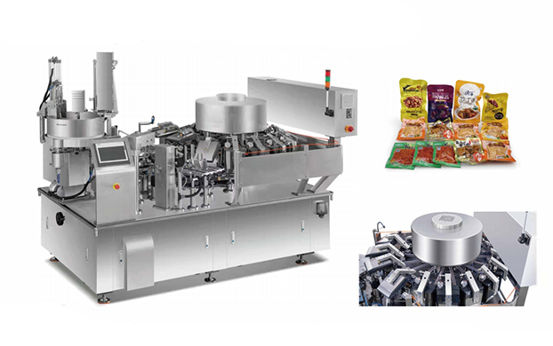Automatic Rotary Pre-made Pouch Vaccum Packaging Machine